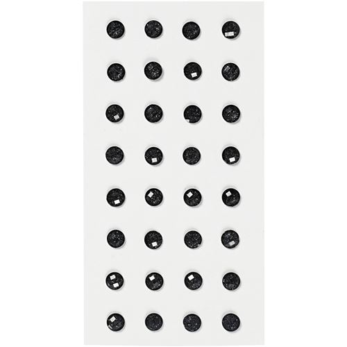 Happy Moments strass noir 8 mm 32 pcs