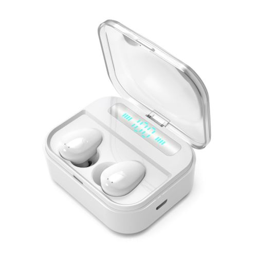 WISETONY® Ecouteurs sans Fil TWS X7 Bluetooth 5.0 Stéréo avec Affichage de puissance LED - Blanc