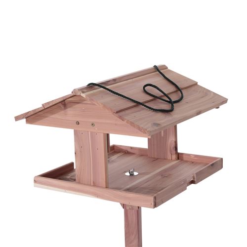 Mangeoire Oiseaux Sur Pied Grande Taille Avec Toit Et Corde