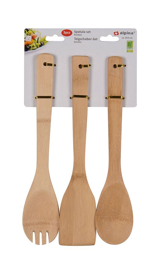 Set de spatule de cuisine en bois 29.5cm 3 pièces