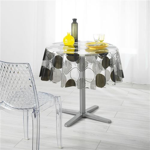 nappe cristal ronde (0) 140 cm pvc imprime 14/100e cosmik