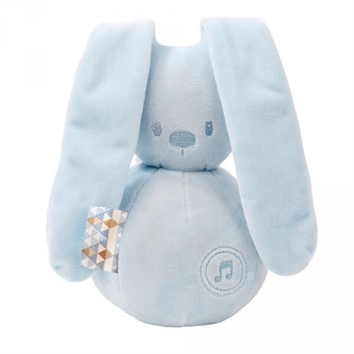 Peluche musicale lapidou bleu clair - nattou