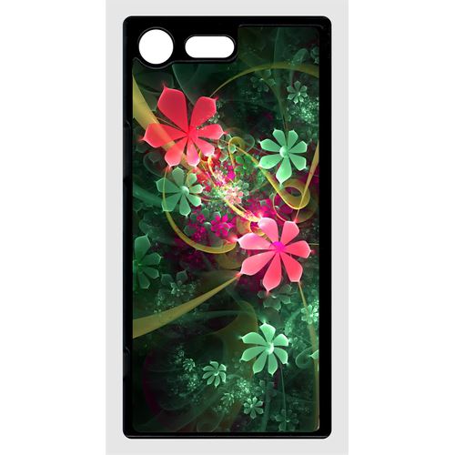 Coque Sony Xperia Xz Premium Abstrait Fleur Verte