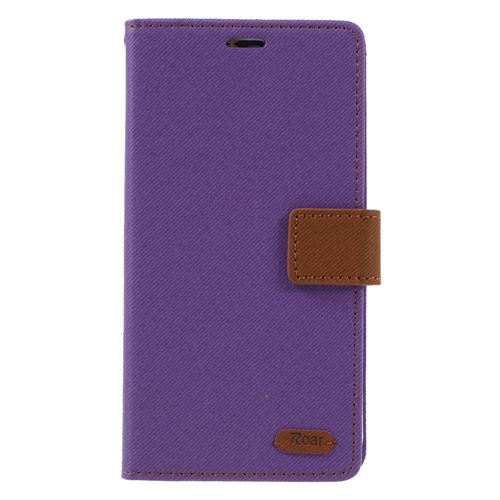 Etui en PU sergé violet pour votre Huawei Mate 20 Lite
