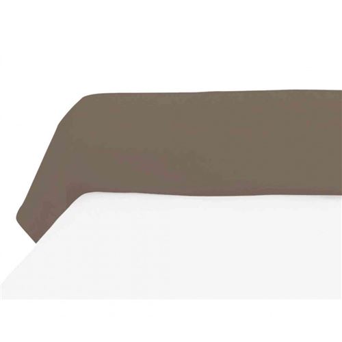 Taie de traversin taupe 100% coton 160 cm