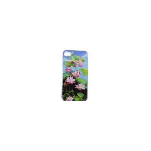 Hologramme nenuphars roses coque arriere iphone 4
