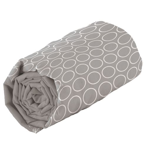 Drap housse 2 personnes 140 x 190 cm imprime 57 fils allover zodiac Gris/Blanc