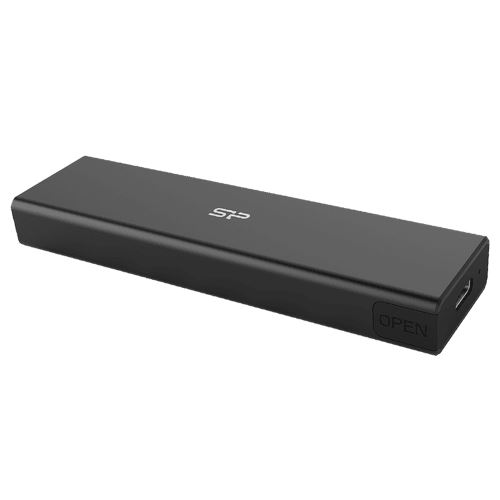Boîtier externe SSD Silicon Power PD60 M.2 Aluminium Noir USB Type-C - Image 2