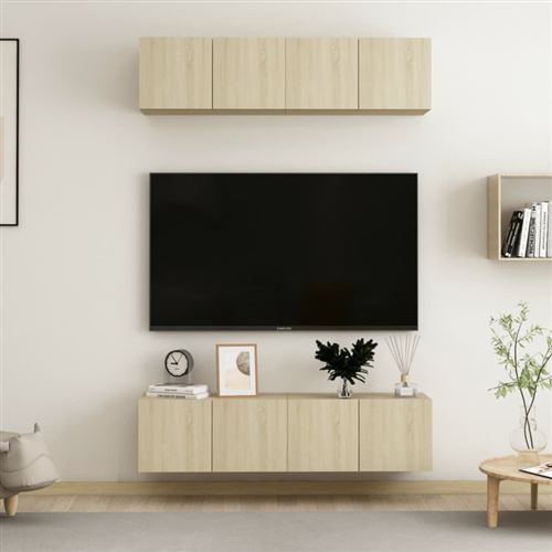 Non Communiqué Brun Meubles Tv 4 Pcs Chêne Sonoma 60X30x30 Cm Bois D Ingénierie