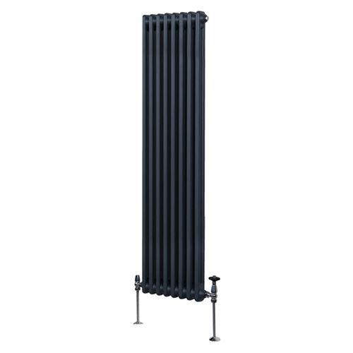 Monstershop Traditional 2 Column Radiator - 1800 x 382mm - Anthracite Grey