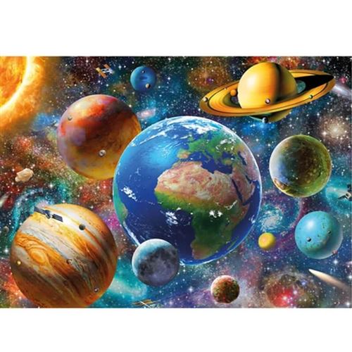 Puzzle 1000 pièces Néon : Planètes Dino