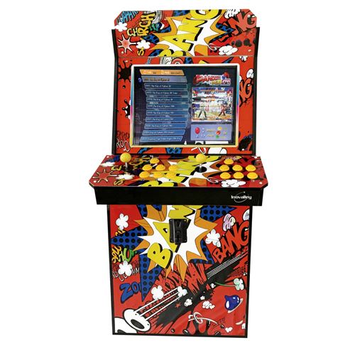 Borne d'arcade Ecran 48 cm / 19 pouces avec 1000 jeux inclus - 15 boutons - 2 joystick - Cortex-A7, 1.2 GHz - Console de jeux