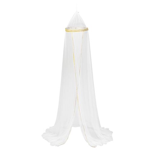 Atmosphera Kids - Ciel de lit bordure doré - Hauteur 230 cm - Blanc