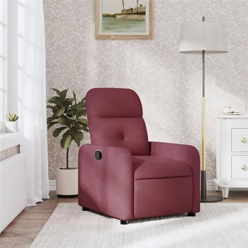 Vidaxl Rouge Fauteuil Inclinable - Bordeaux Tissu - Image 3