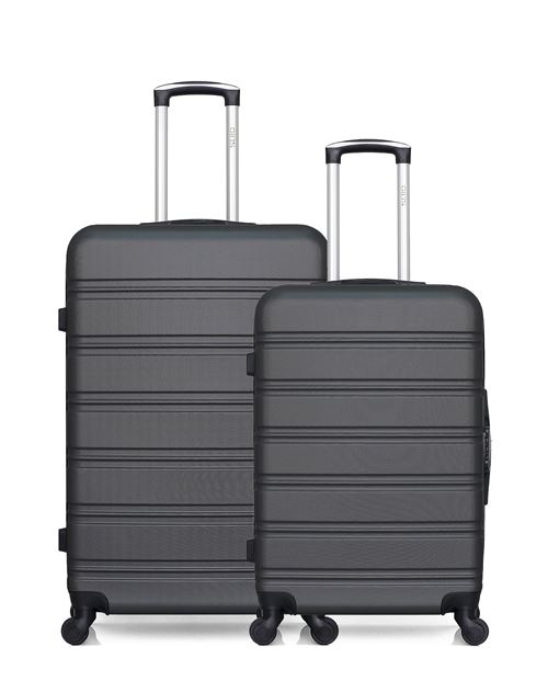 Non Communiqué Gris Fonce Hero - Lot De 2 - Valises Grand Format Et Weekend Renoso