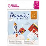 Kit DIY Bougies d'anniversaire - Espace - 2 pcs