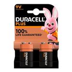 Duracell Plus-9V B2 Pile 6LR61 (9V) alcaline(s) 9 V