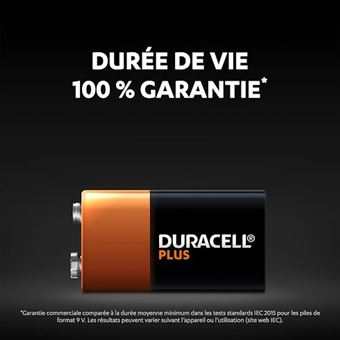 Duracell Plus-9V B2 Pile 6LR61 (9V) alcaline(s) 9 V