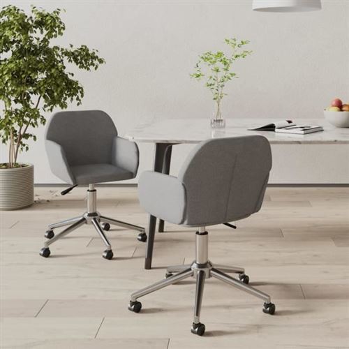 VIDAXL - Lot de 2 Chaises - Gris - H. 73 cm - Image 2