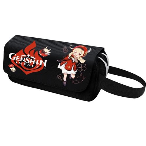 Trousse à crayon Genshin Impact pour Garçon et Filles (PC5515) 20x10x5 cm Noir