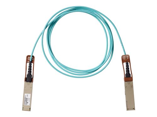 Cisco - Câble d'attache directe 100GBase - QSFP pour QSFP - 1 m - fibre optique - actif - pour P/N: C9500-32C-EDU C9500-32QC-EDU N9K-X9788TC-FX-RF NCS-55A1-24H-B NCS-55A1-36H-SE-S -