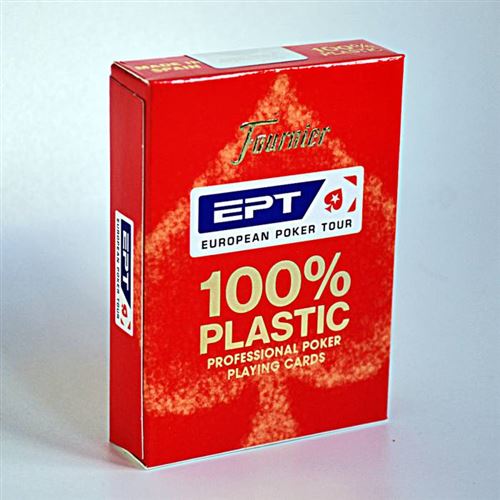 Fournier EPT - Jeu de 55 cartes 100% plastique – format poker - 2 index Jumbo