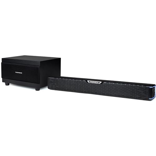 THOMSON Barre de Son SB60BTS 120W Bluetooth 2.1 avec Caisson de Basses Sans Fil Noir