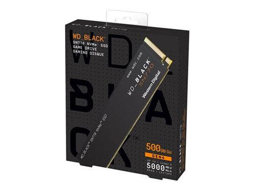 WD_BLACK SN770 WDS500G3X0E - SSD - 500 GB - intern - M.2 2280 - PCIe 4.0 x4 (NVMe)
