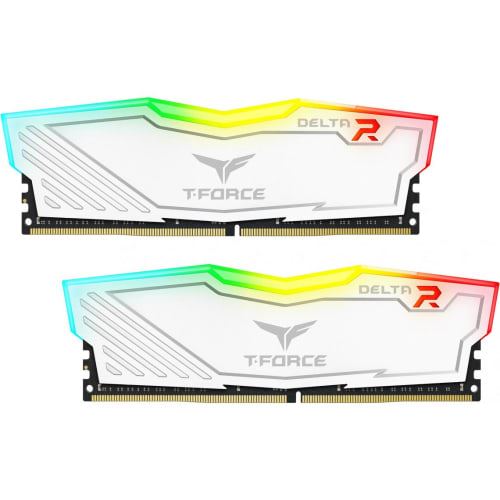 Mémoire RAM TeamGroup T-Force Delta RGB TF4D432G3600HC18JDC01 32Go (2x16Go) DDR4 3600MHz CL18 Blanc