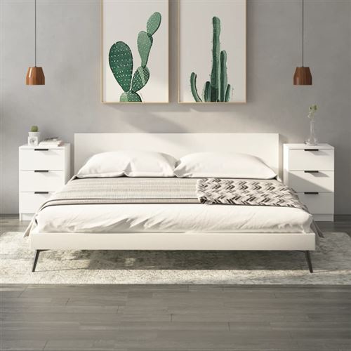 Vidaxl Blanc Tables De Chevet - Image 3