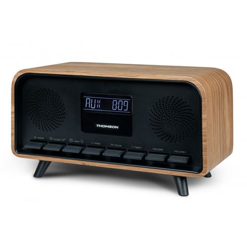 Radio-réveil et haut-parleur Bluetooth Thomson RT850BT 30W Bois - Image 3