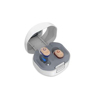 Mini appareil auditif numérique cic appareil auditif amplificateur de son transmission stable réduction du bruit avec base rechargeable - 1