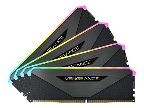 CORSAIR Vengeance RGB RT - DDR4 - kit - 128 Go: 4 x 32 Go - DIMM 288 broches - 3200 MHz / PC4-25600 - CL16 - 1.35 V - mémoire sans tampon - non ECC - noir