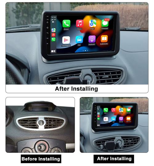 Android 10.0 Lecteur Autoradio pour Clio 3 2006 - 2019 Autoradio Multimédia  Carplay Ips Ecran 2din Android Auto