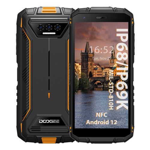 DOOGEE S41 Pro Smartphone Robuste 5.5 32Go 13MP 6300mAh Téléphone IP68 Double SIM 4G NFC GPS - orange