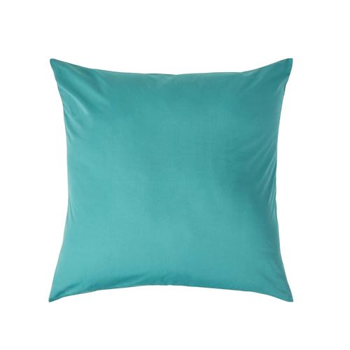  Taie d'oreiller unie en coton Egyptien 200 fils Sarcelle, 60 x 60 cm
