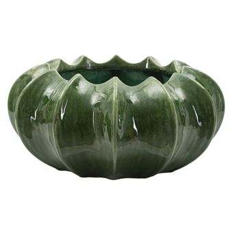 Cache-Pot en Céramique "Cactus" 31cm Vert - 1