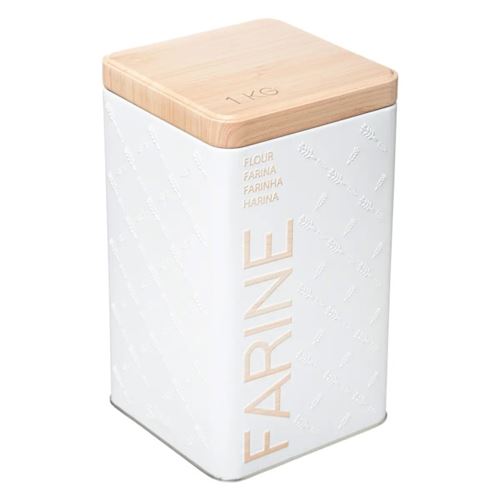 Non Communiqué Blanc Five Simply Smart - Boîte À Farine "Scandi" 18Cm