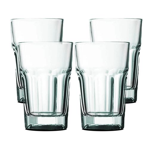 Lot de 4 verre à liqueur, verre dégustation, gobelets à eau en verre, capacité 29.5 cl - JUANIO -