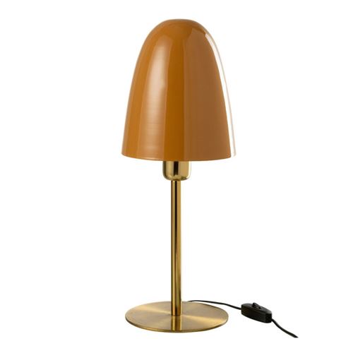 Non Communiqué Jaune Lampe À Poser En Métal "Denny" 46Cm Ocre