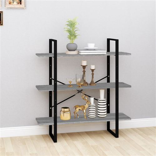 VIDAXL - Bibliothèque - Sonoma - Gris - 100x30x105 cm - Image 3