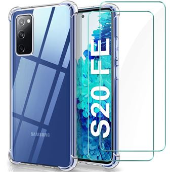 Coque Samsung Galaxy S20 Antichoc Silicone + 2 Vitres en verre