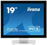 iiyama ProLite T1932MSC-W1SAG - Écran LCD - 19" - écran tactile - 1280 x 1024 - IPS - 250 cd/m² - 1000:1 - 14 ms - HDMI, VGA, DisplayPort - haut-parleurs - blanc mat
