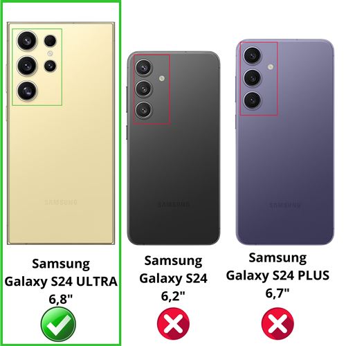 WFTE [Lot de 2 Verre Trempé pour Samsung Galaxy S24 Ultra 5G, 0,26mm Film  de Protection d'écran avec Haute Transparence à 99%, Anti-trace Protecteur  avec Dureté 9H Glass : : Autres