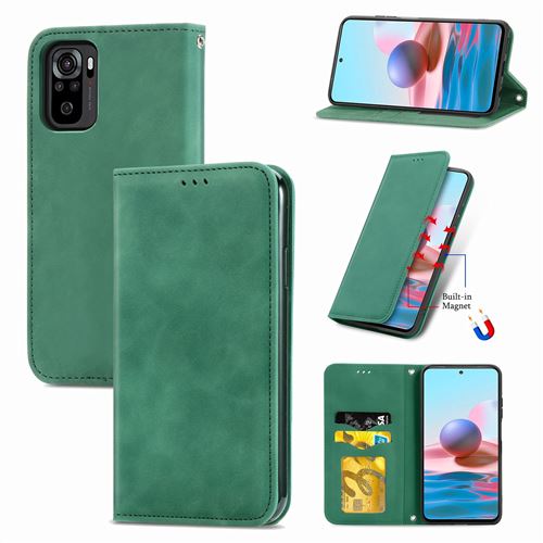 MPFRANCE Housse pour Xiaomi Redmi Note 10S Vert [Velours]