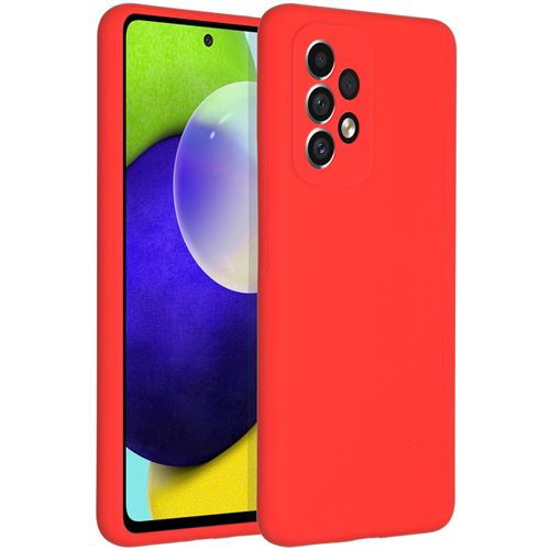 Accezz Protect Series Liquid - Coque de protection pour téléphone portable - silicone - rouge - pour Samsung Galaxy A53 5G