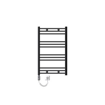 LuxeBath Radiateur électrique pour salle de bain Sahara 600x800 mm Anthracite raccord - 1