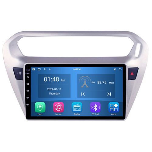 Autoradio RoverOne® Bluetooth CarPlay Android Auto Navigation 4Go RAM 64Go ROM pour Peugeot 301 Citroen C-Elysee CElysee 2012-2016
