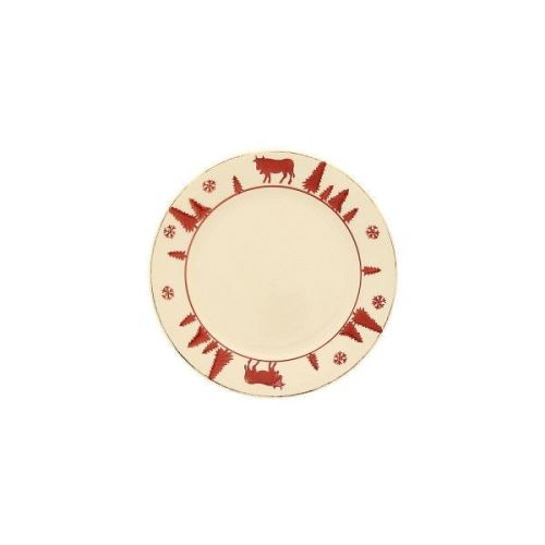 6 Assiettes à dessert 'vache rouge'