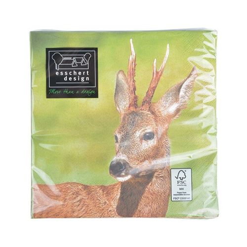 Esschert Design - Serviette en papier de soie avec motifs (Lot de 20) Biche